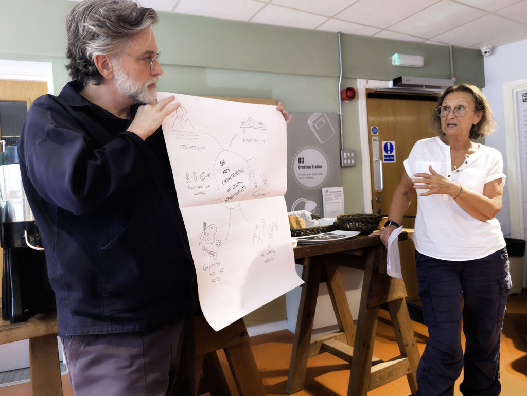 June Mitchell gives a presentation on Celtic spirtuality.