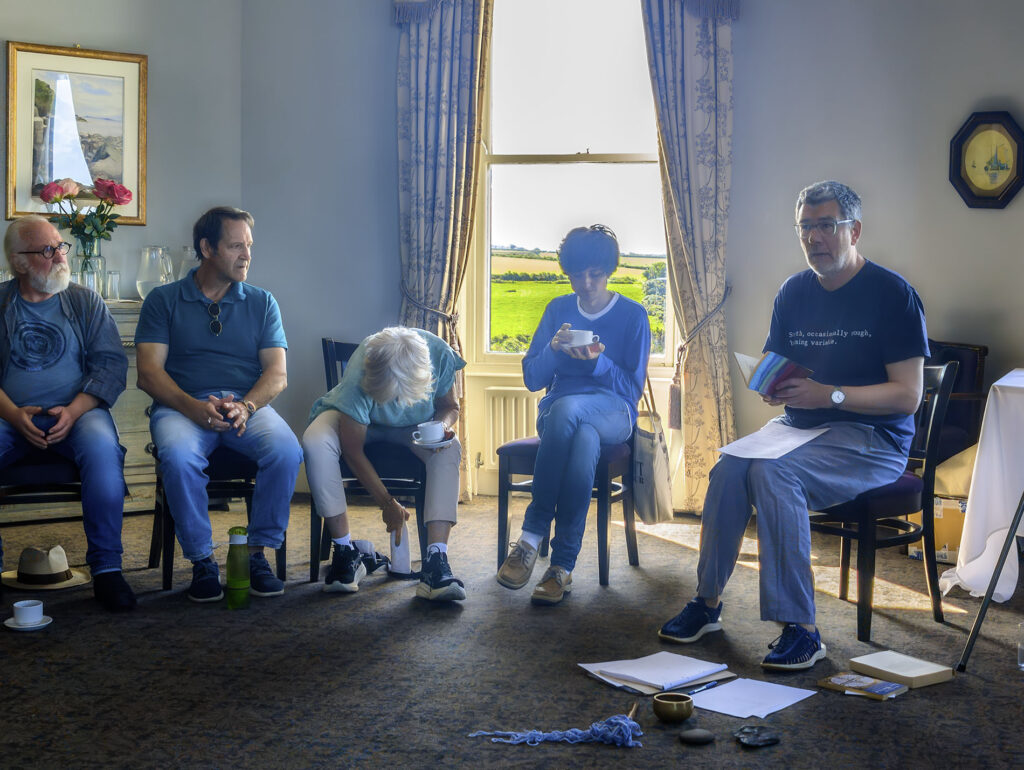 Paul Hutchinson facilitates a conversation about conflict transformation.